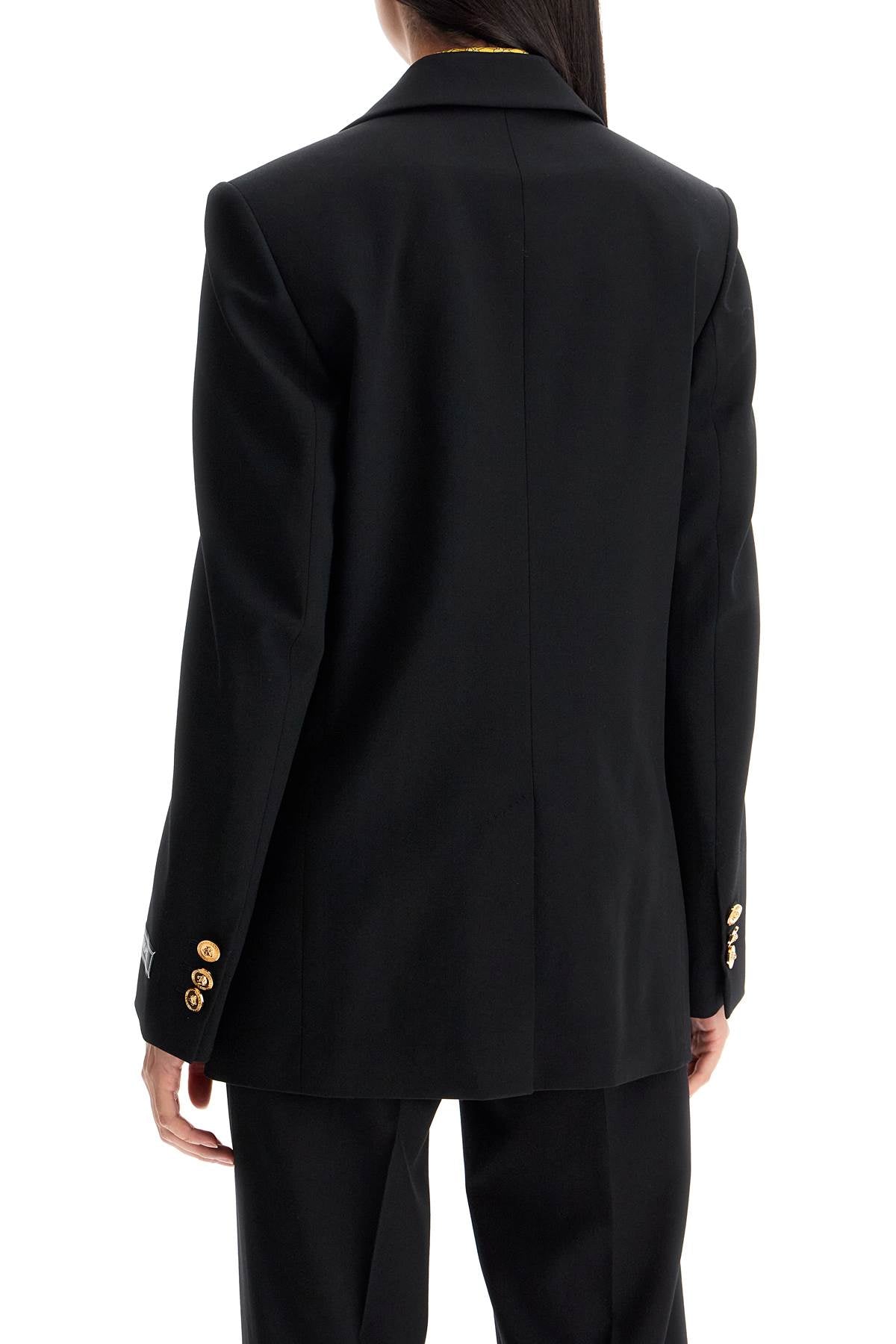 Versace Single-Breasted Stretch Wool Blazer