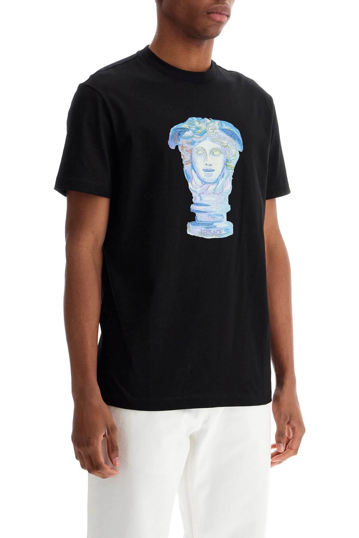 Versace Medusa Gallery Embroidered T-Shirt