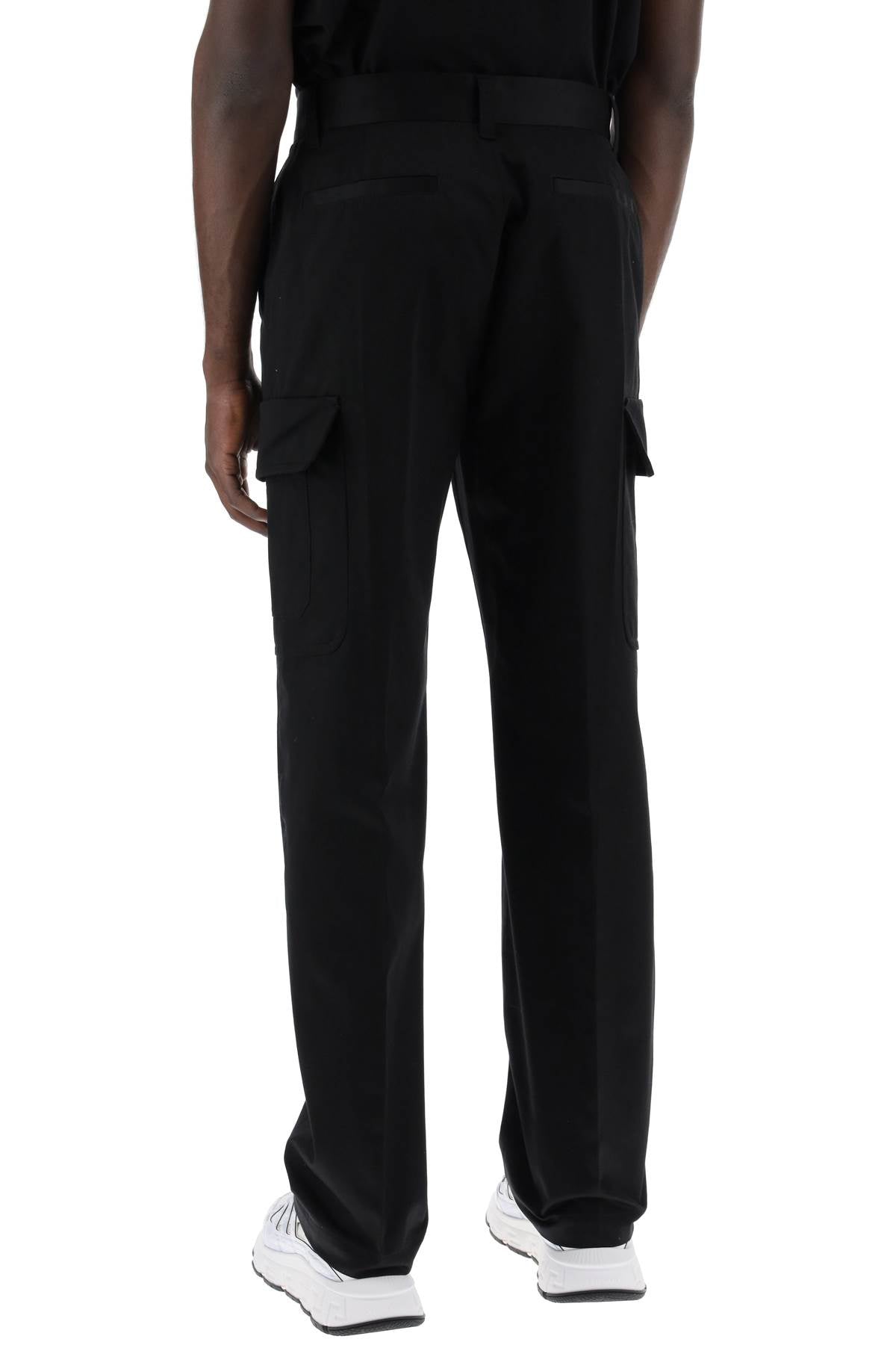 Versace Cotton Gabardine Cargo Pants