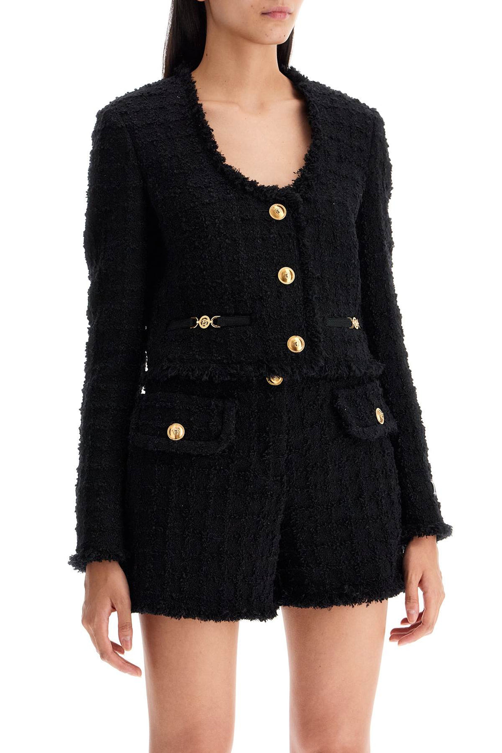 Versace Tweed Cardigan Jacket