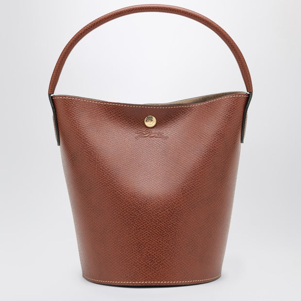 Longchamp S Épure Brown Bucket Bag