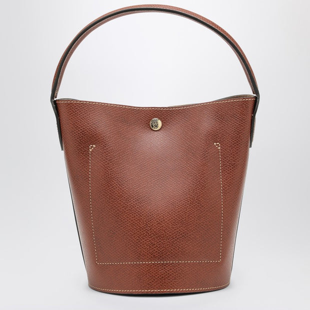 Longchamp S Épure Brown Bucket Bag