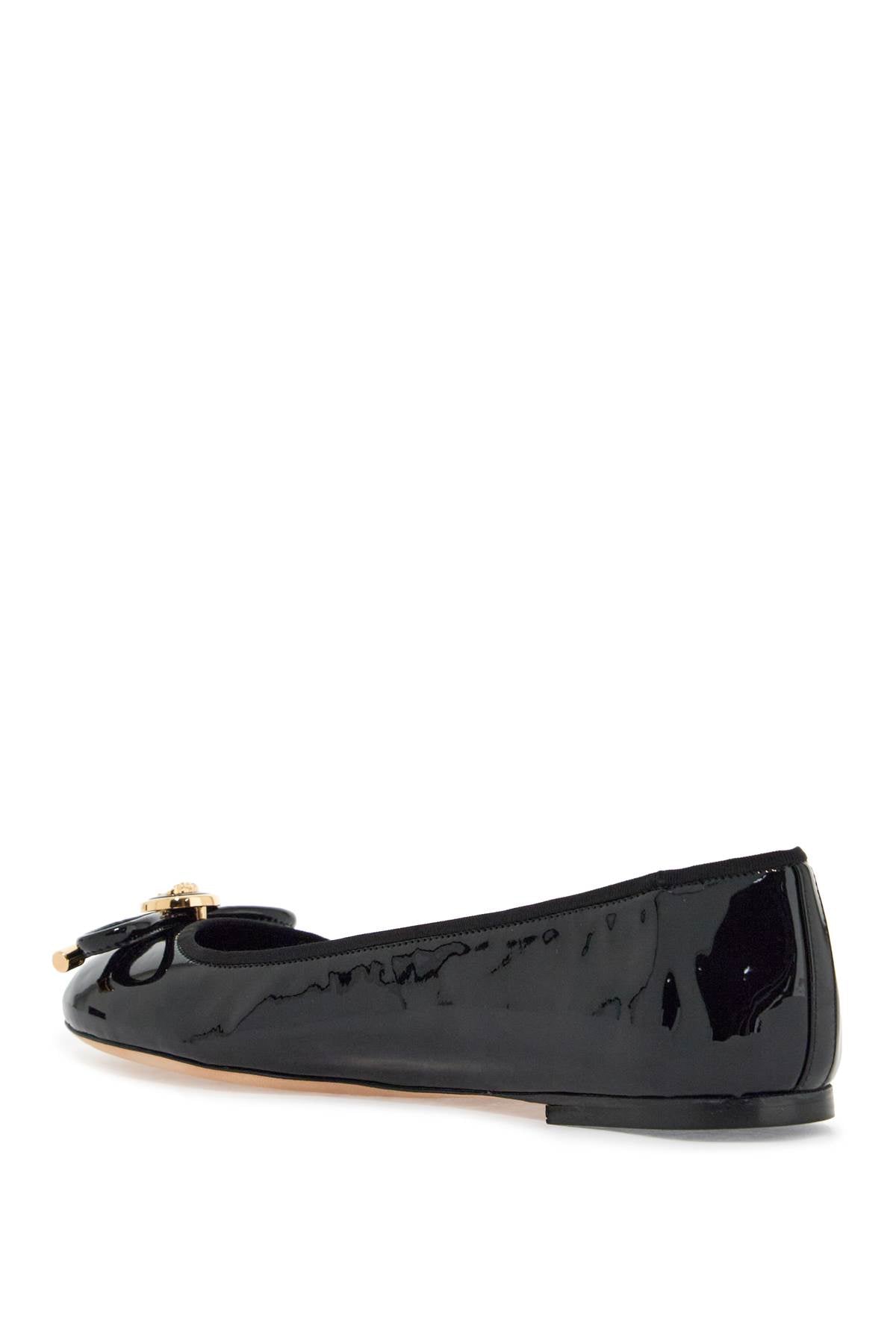 Versace Opera Bow Detail  Ballet Flats