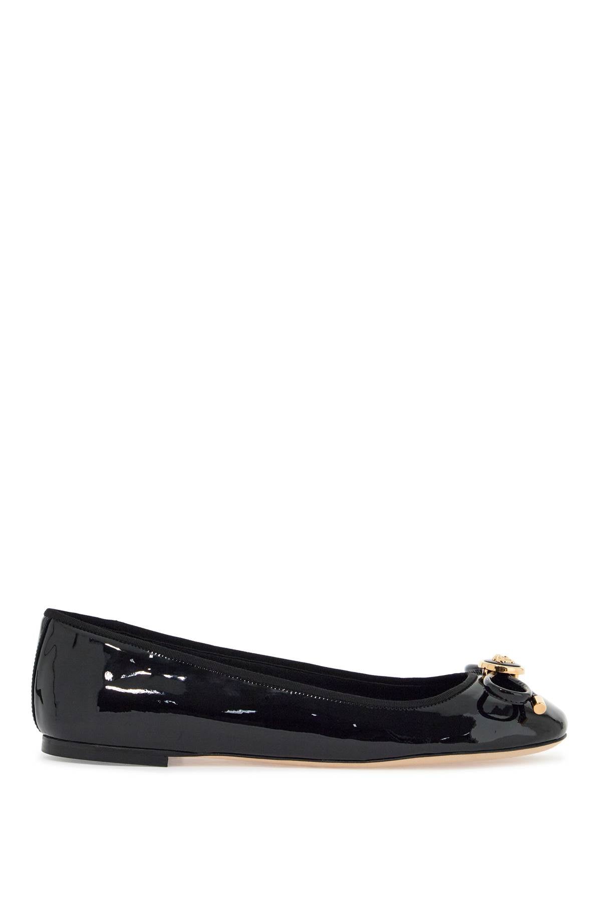 Versace Opera Bow Detail  Ballet Flats