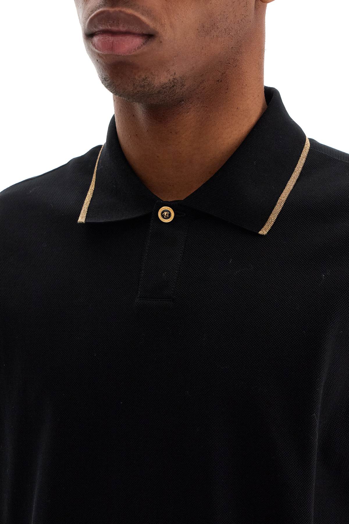 Versace Cotton Pique Polo Shirt