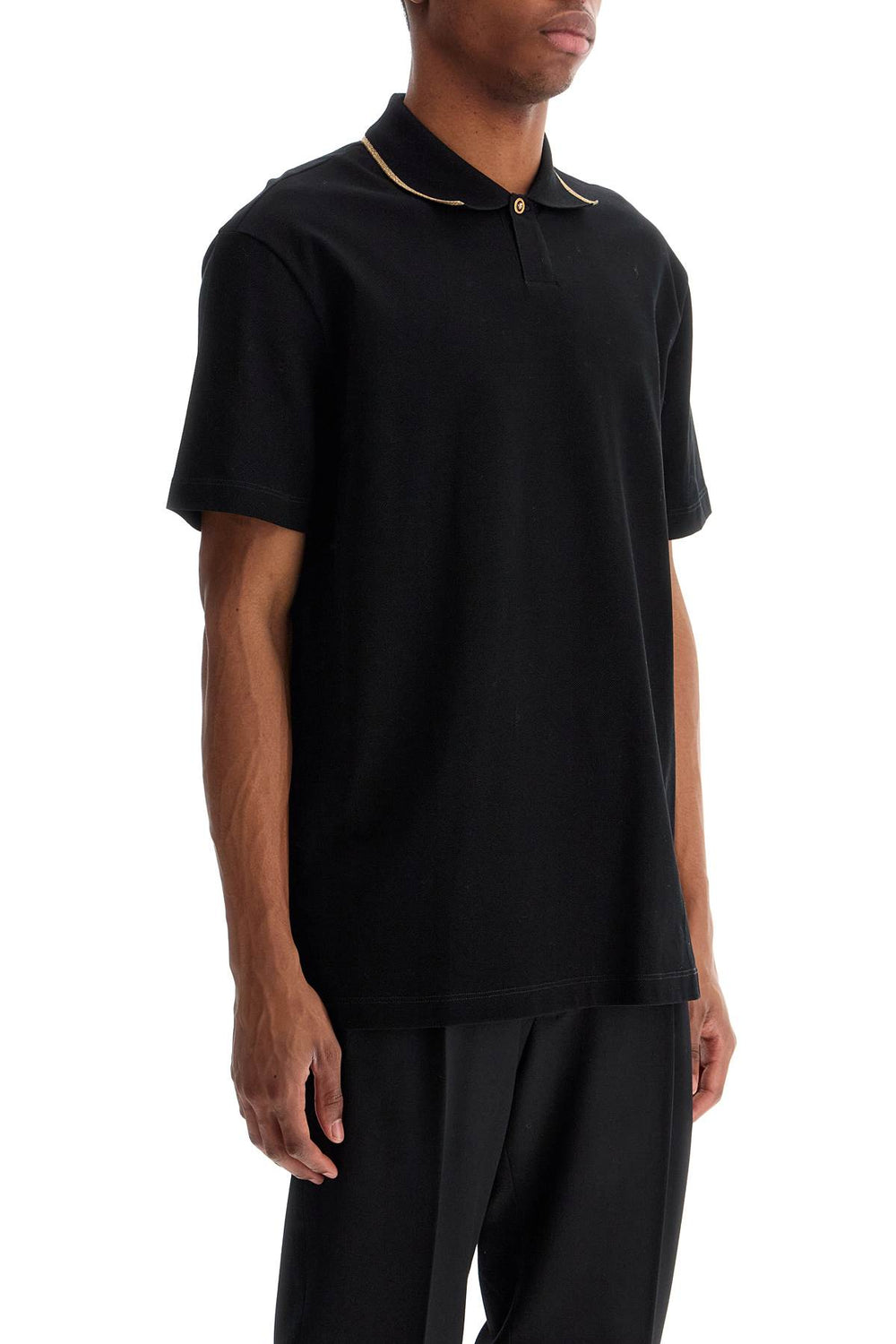 Versace Cotton Pique Polo Shirt