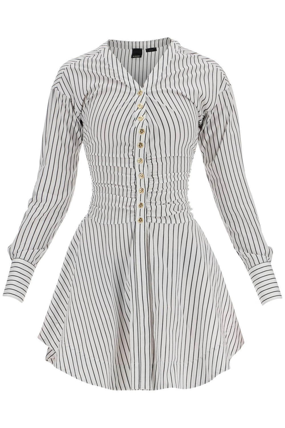 Pinko Striped Poplin Mini Dress