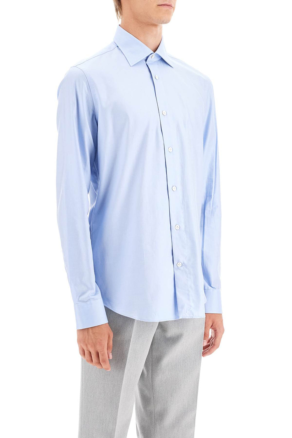 VINCENZO DI RUggIERO Slim Fit Twill Shirt For Men