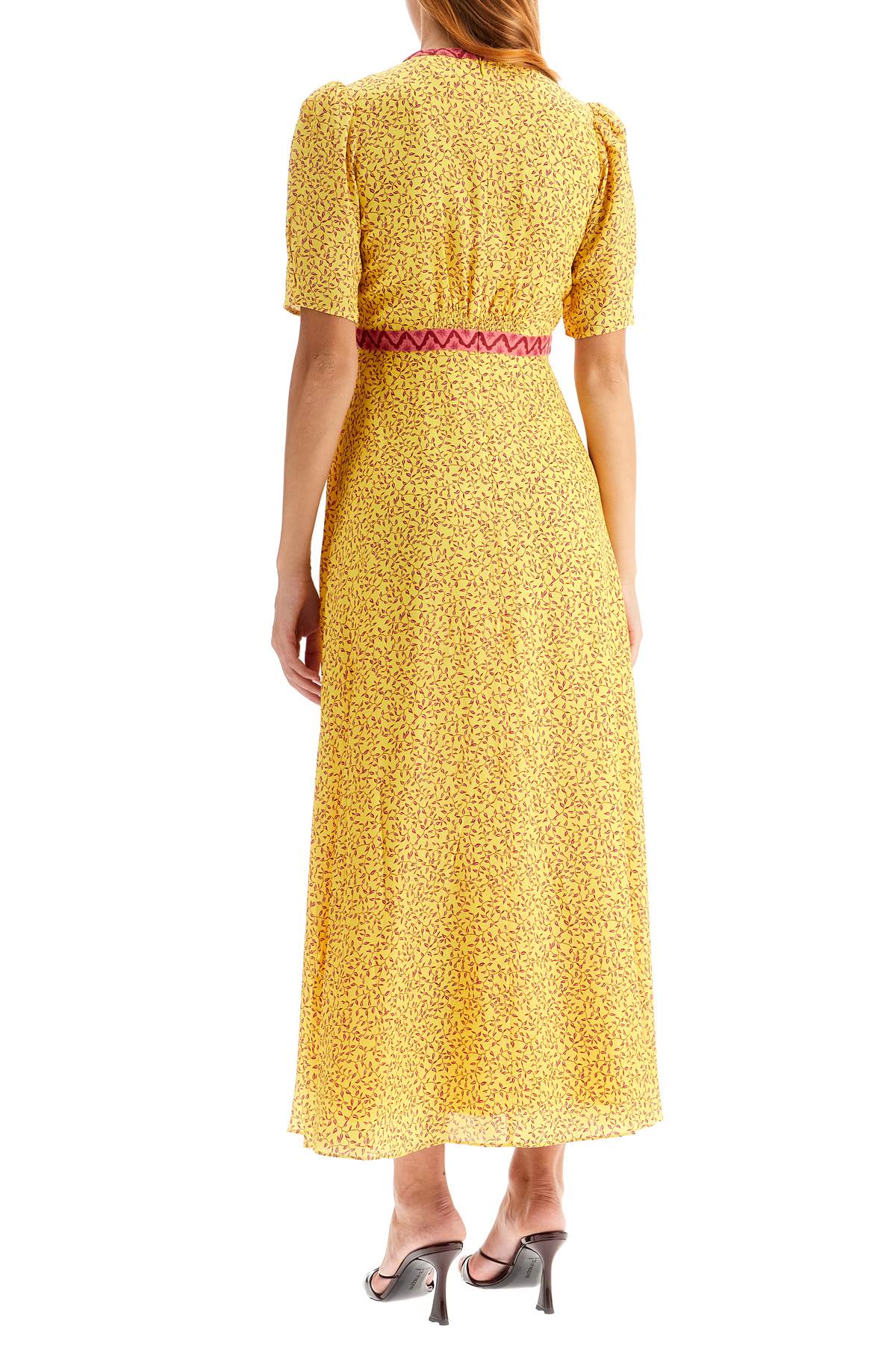 Saloni Tabitha Silk Jacquard Midi Dress