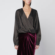 Dries Van Noten Loose Brown Shirt With Striped Pattern