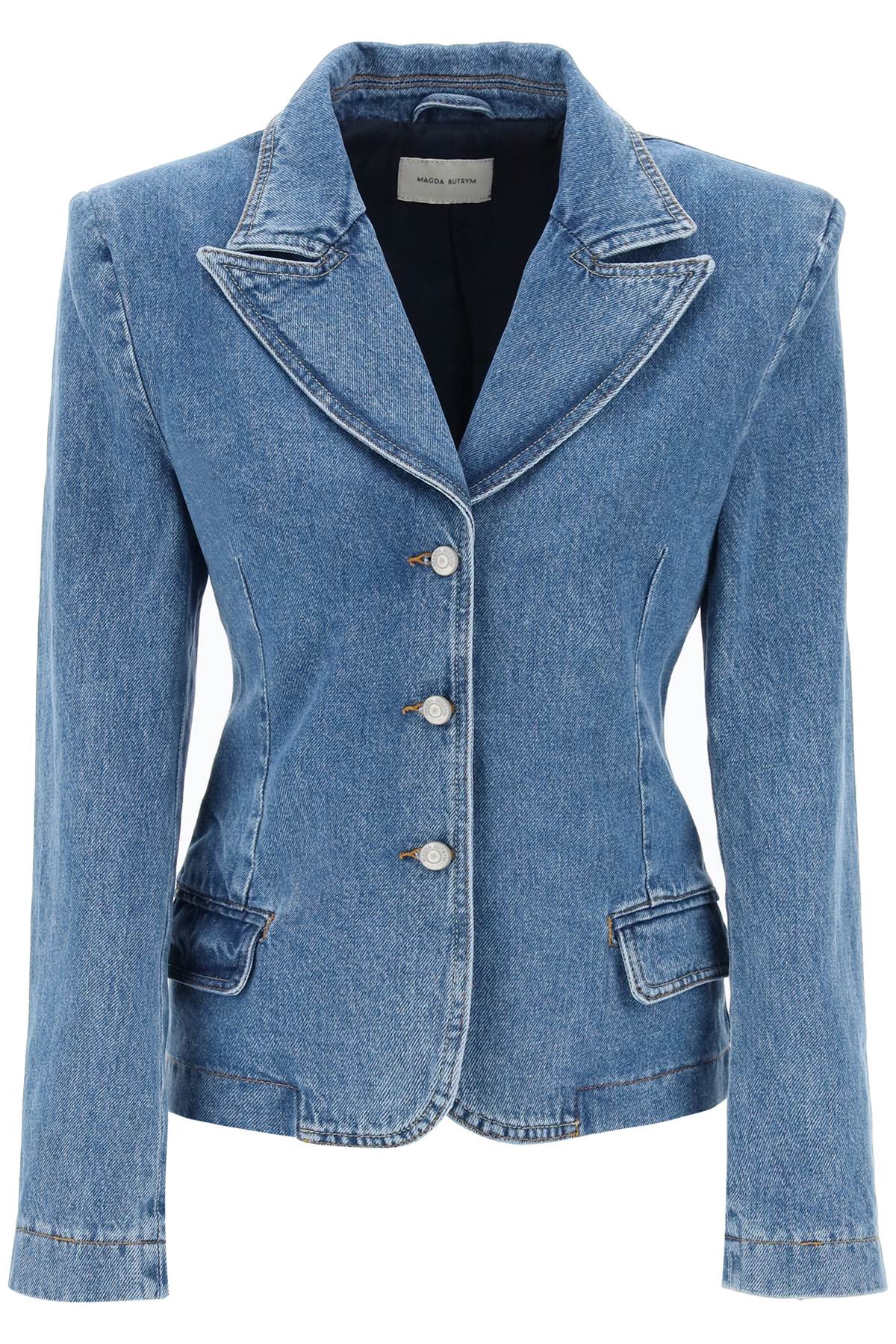 Magda Butrym Single-Breasted Denim Jacket