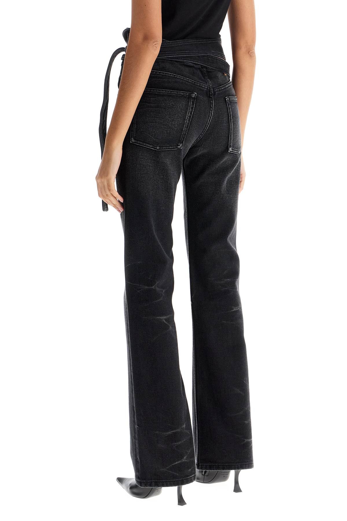 Y Project Bootcut Jeans With Criss-Cross Belt