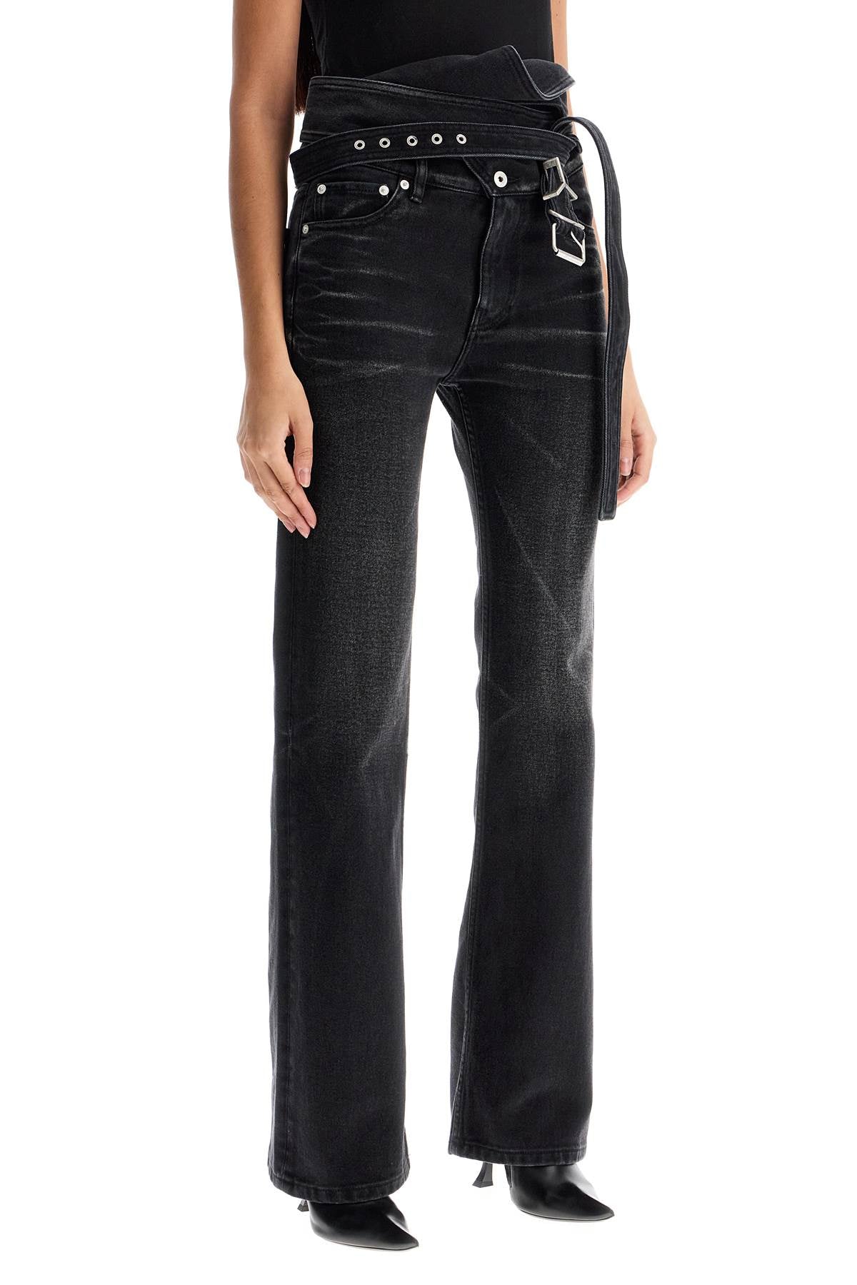 Y Project Bootcut Jeans With Criss-Cross Belt