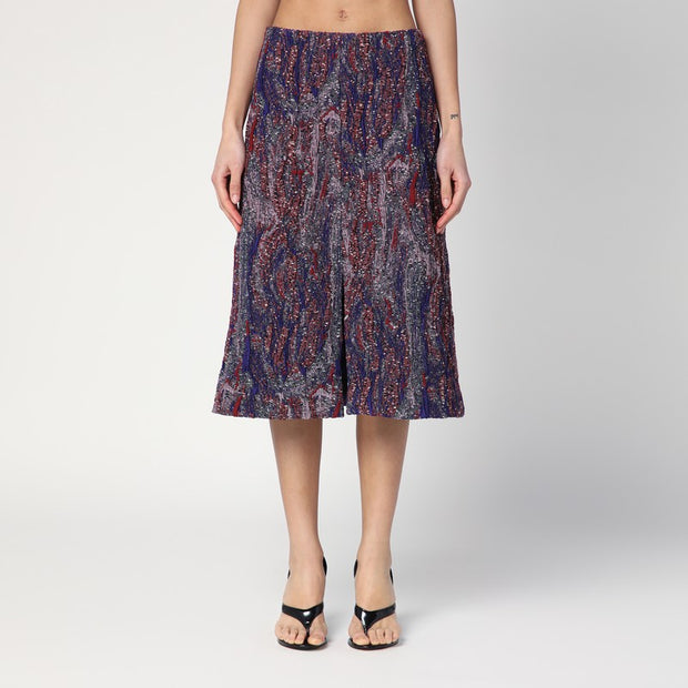 Dries Van Noten Skirt In Jacquard Cotton-blend Viscose