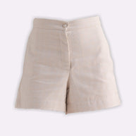 Reistor Cotton Tweed Shorts in Cream