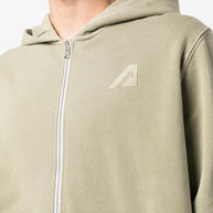 AUTRY Logo Cotton Hoodie Grey