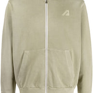 AUTRY Logo Cotton Hoodie Grey