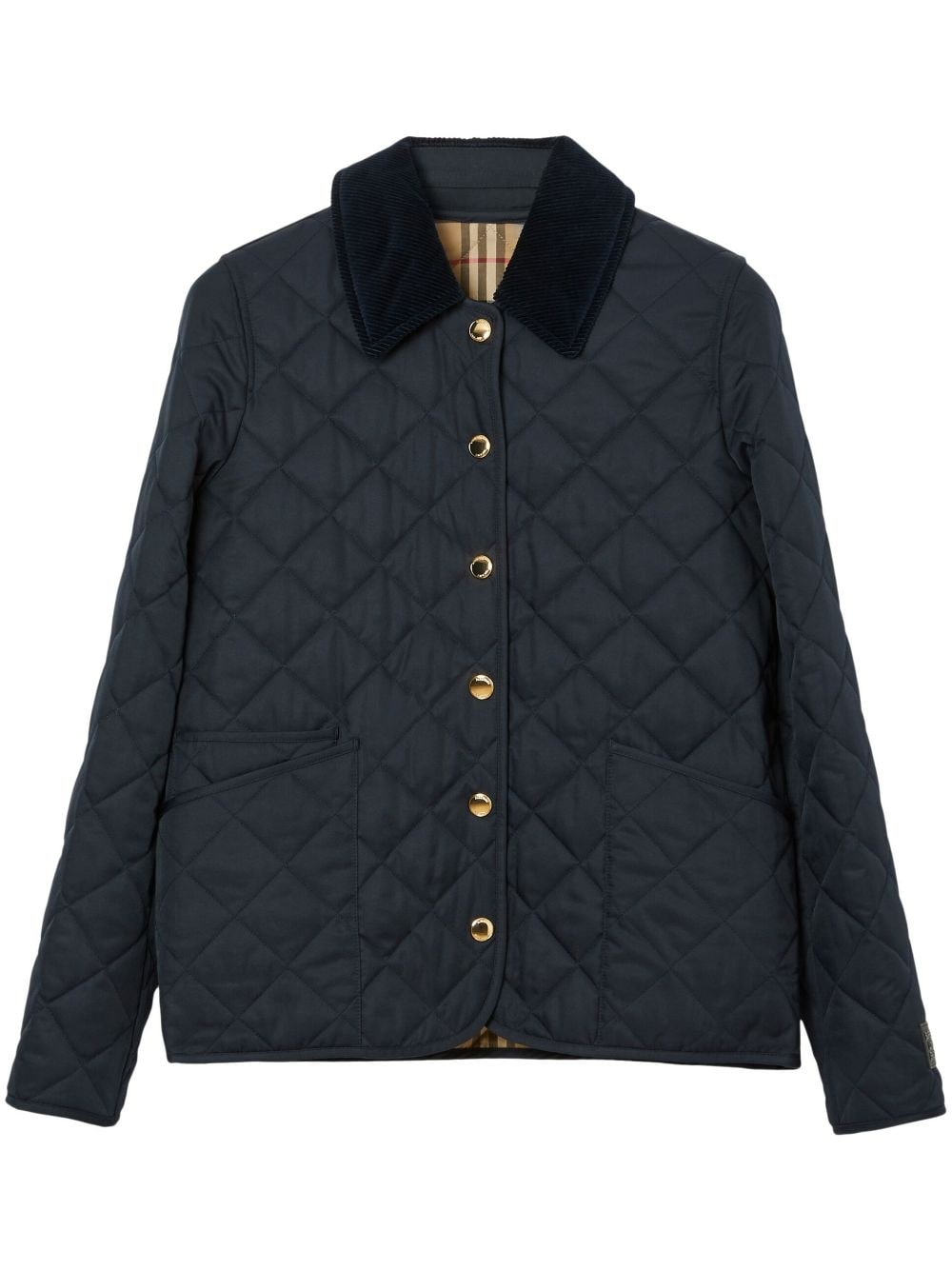 Burberry Diamond Quilted Jacket Blue