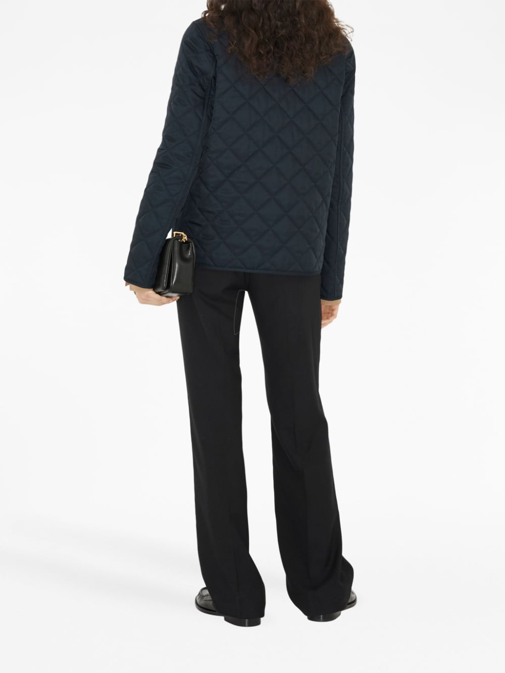 Burberry Diamond Quilted Jacket Blue