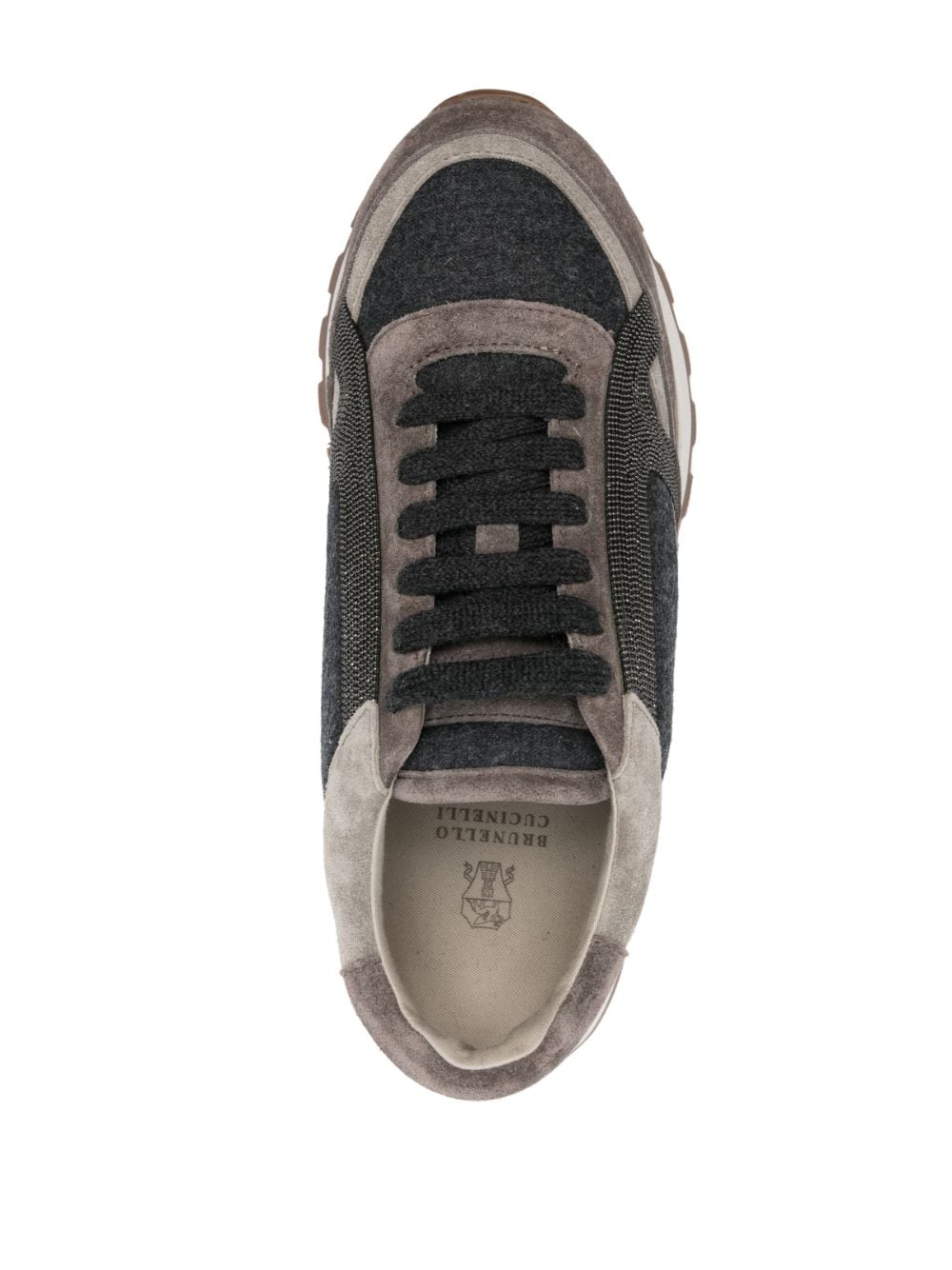 Brunello Cucinelli Sneakers Grey With Monili Detail