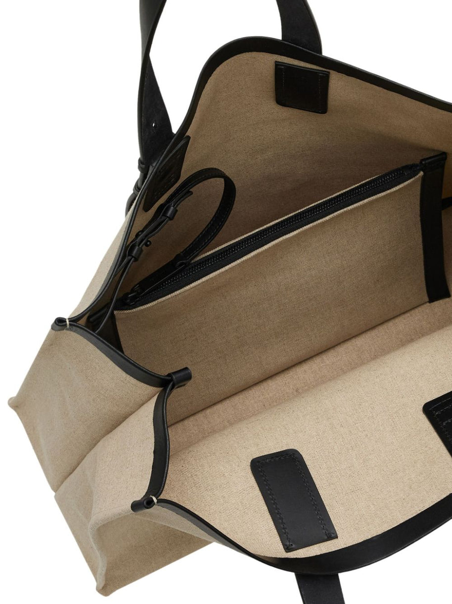 Ferragamo Logo Tote Bag In Beige