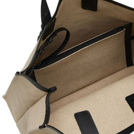 Ferragamo Logo Tote Bag In Beige