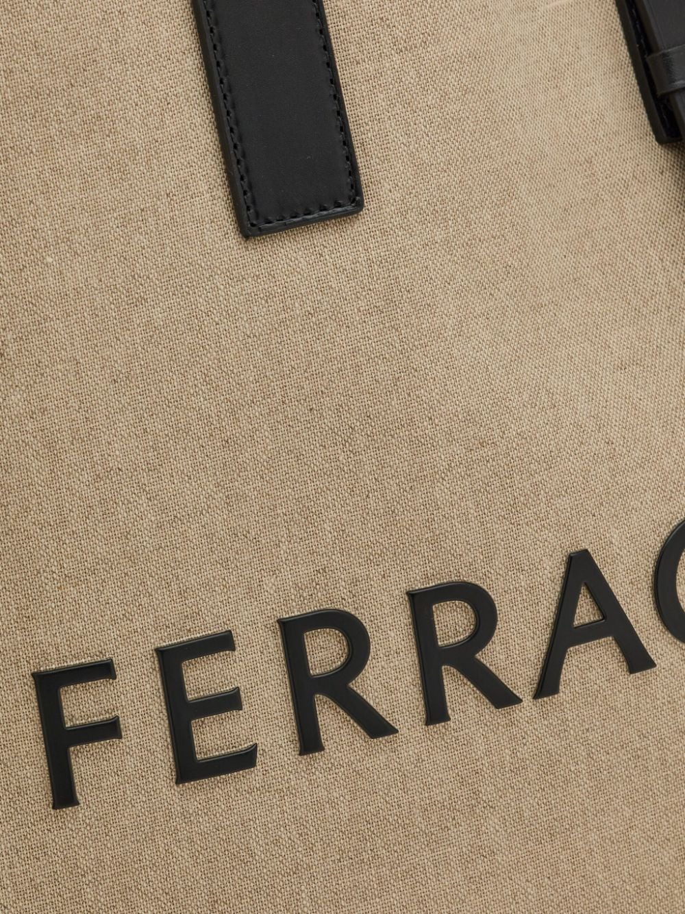 Ferragamo Logo Tote Bag In Beige