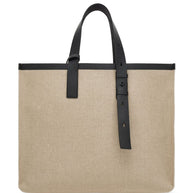 Ferragamo Logo Tote Bag In Beige