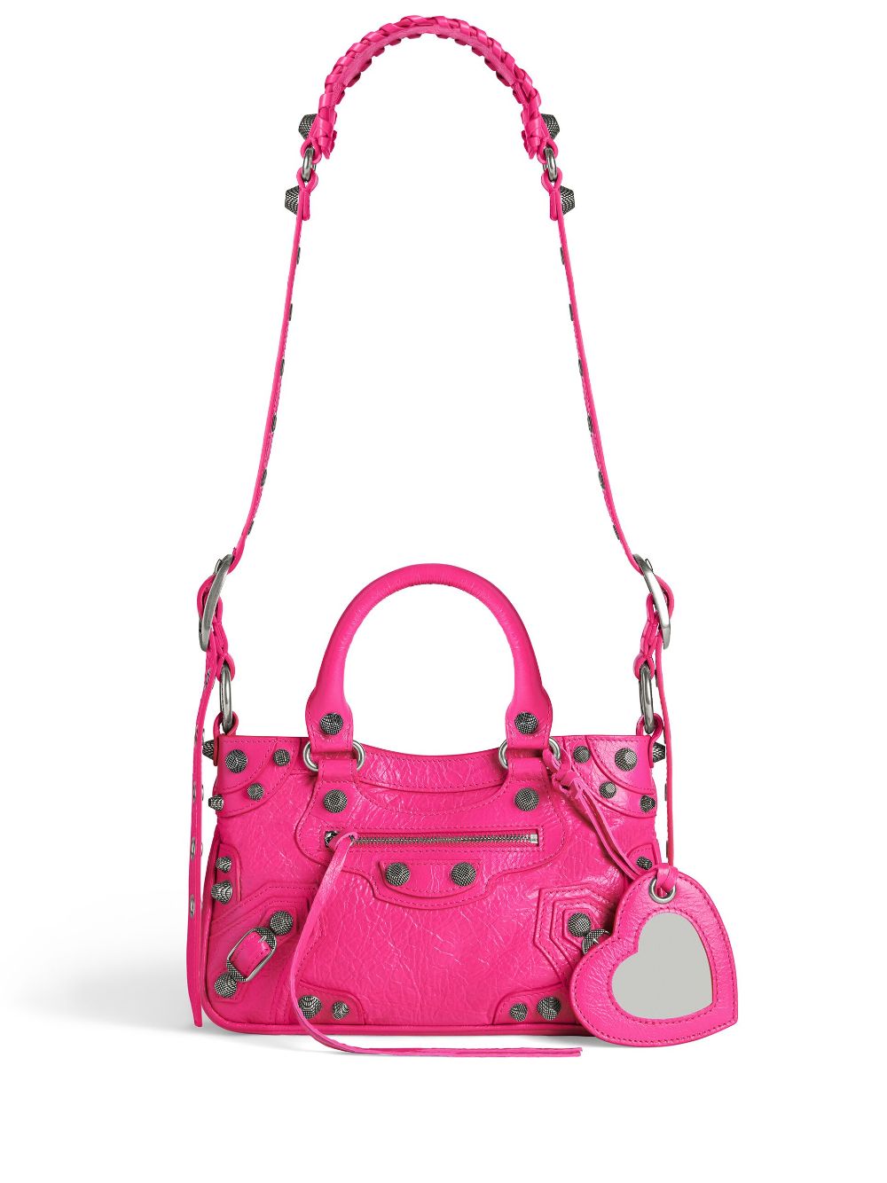 Balenciaga Small Neo Cagole Tote Bag Fuchsia With Shoulder Strap