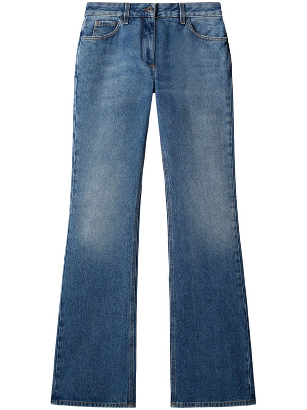 Off White Flared Jeans - Blue