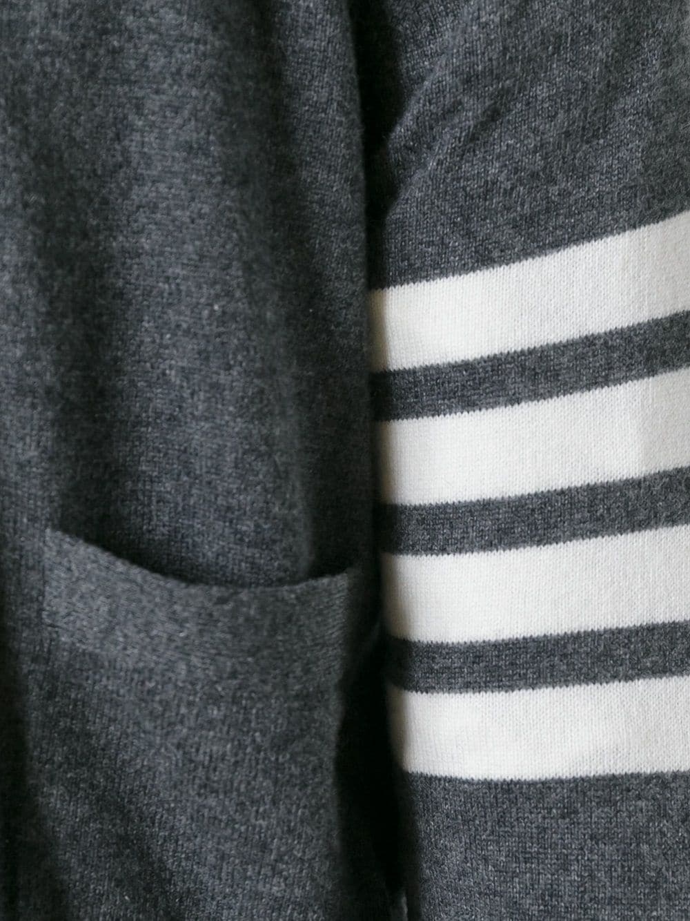Thom Browne 4-bar Cashmere Cardigan In Grey