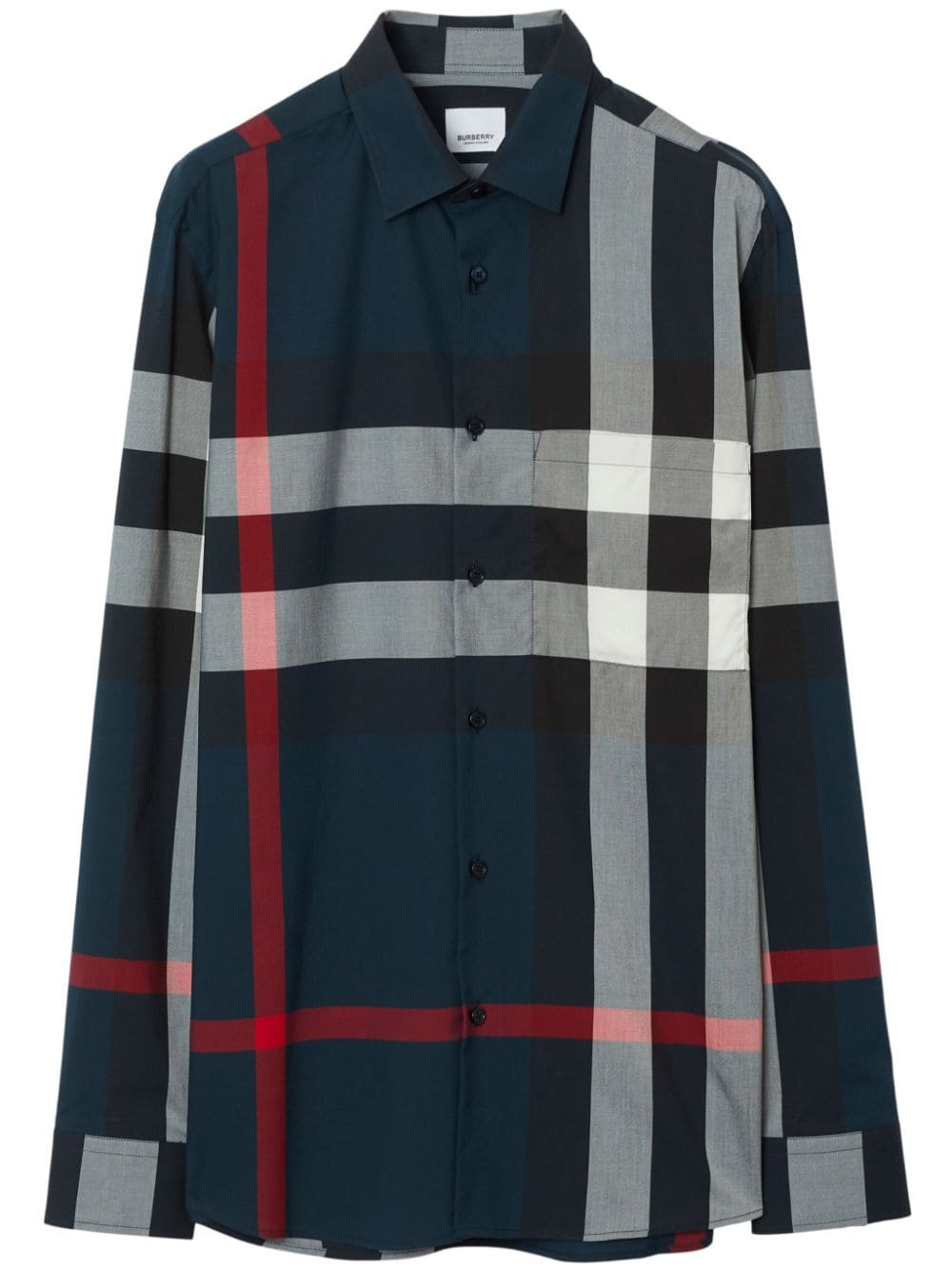 Burberry Check Shirt Blue