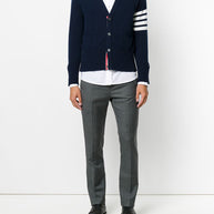 Thom Browne 4-bar Cashmere Cardigan In Blue