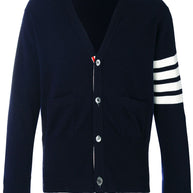 Thom Browne 4-bar Cashmere Cardigan In Blue