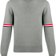 Thom Browne Rwb Cotton Sweater - Grey