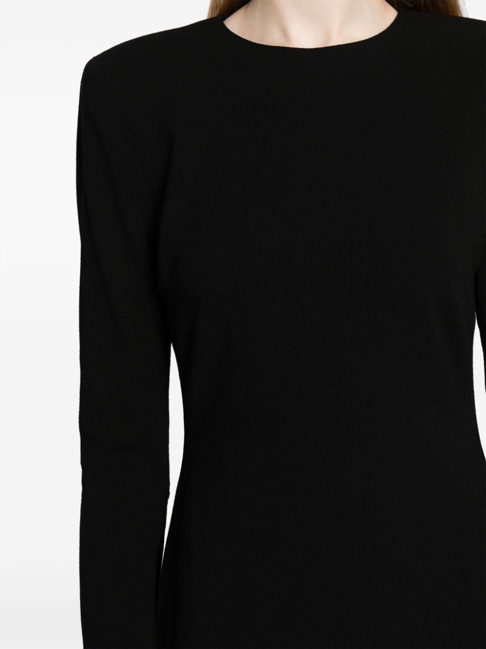 Victoria Beckham Wool Blend Mini Sheath Dress In Black