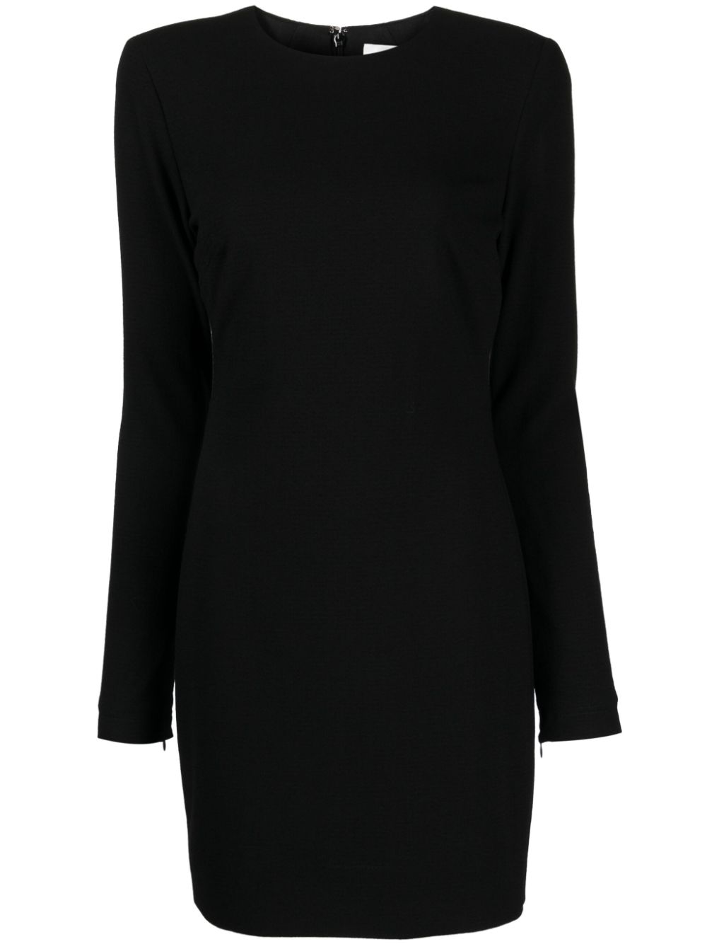 Victoria Beckham Wool Blend Mini Sheath Dress In Black