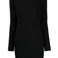 Victoria Beckham Wool Blend Mini Sheath Dress In Black