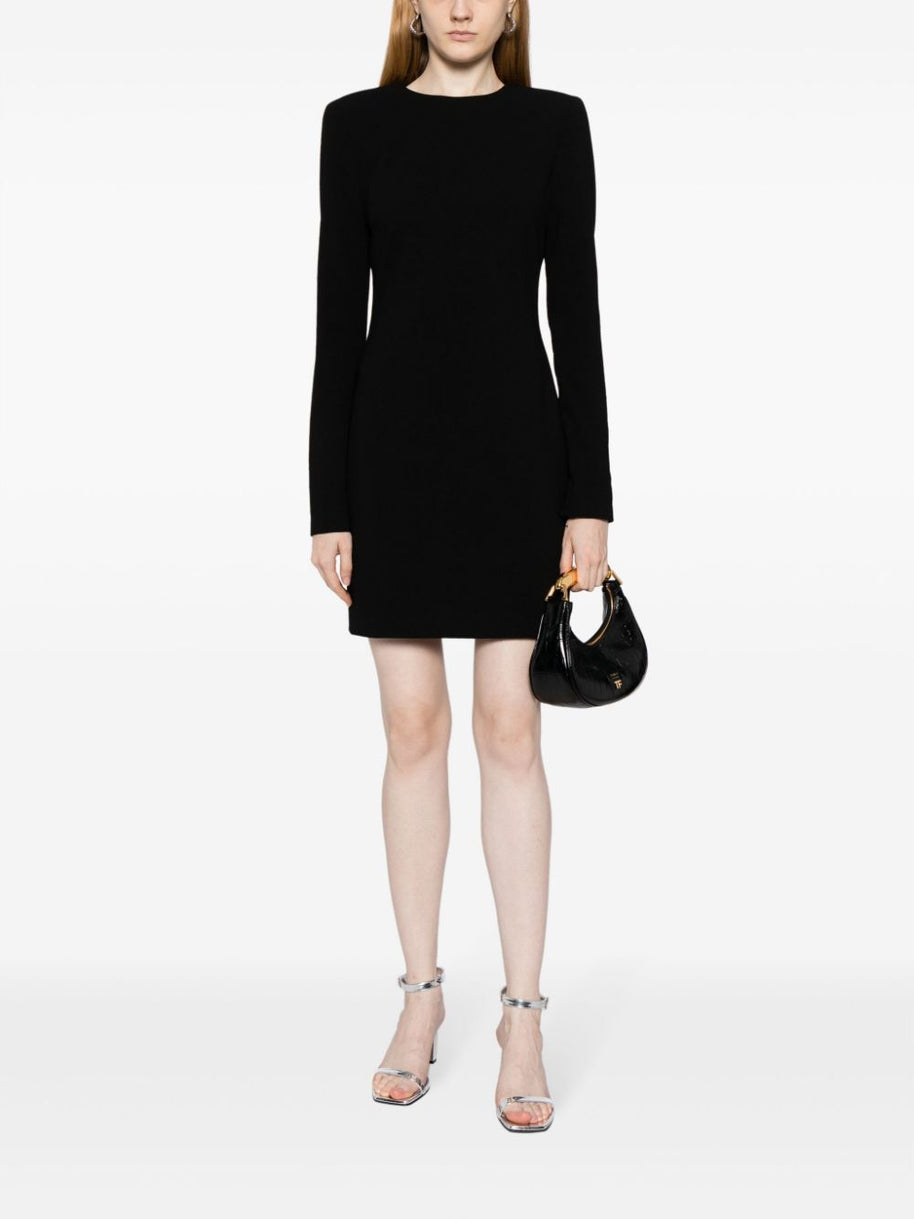 Victoria Beckham Wool Blend Mini Sheath Dress In Black
