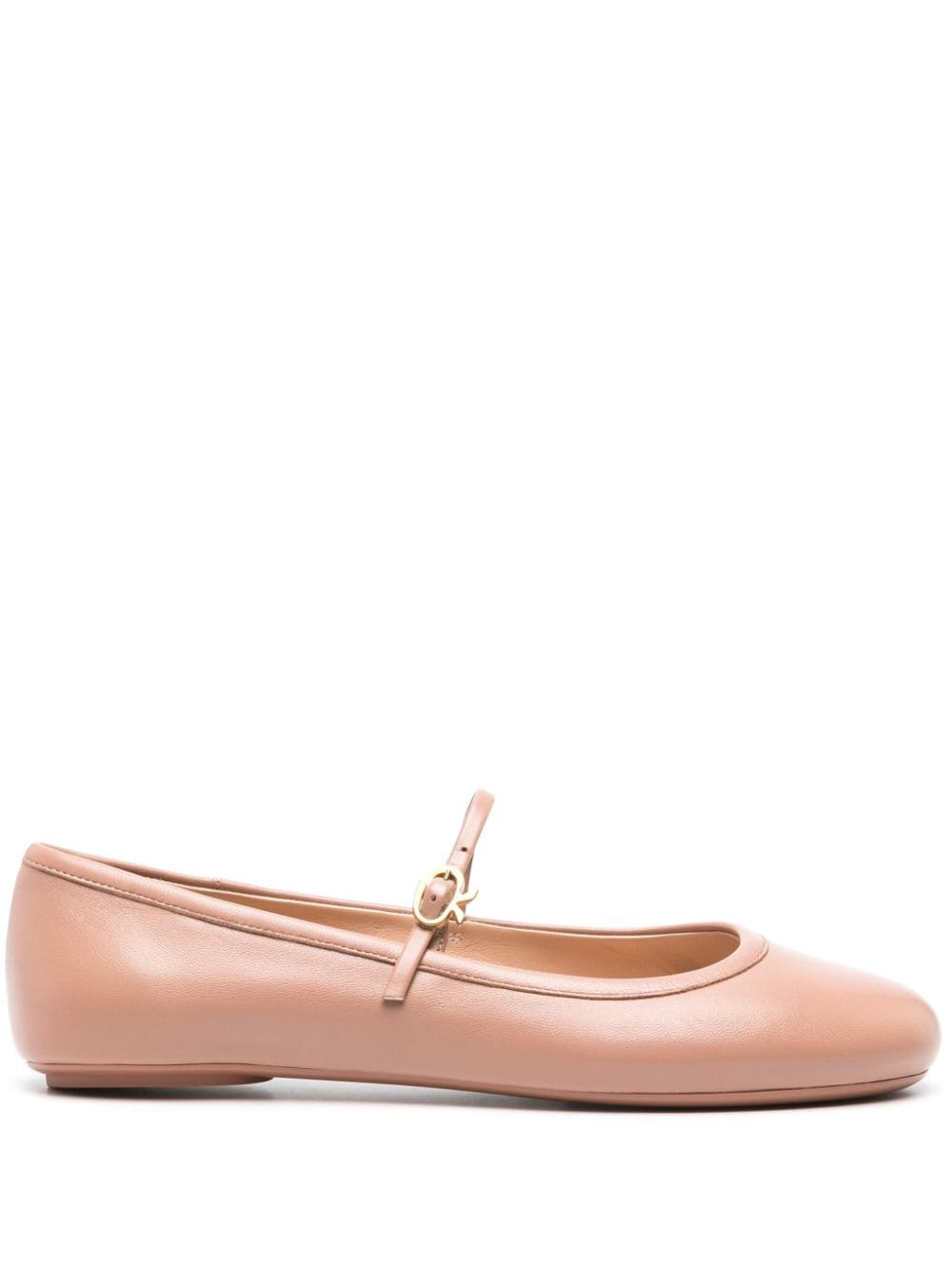 Gianvito Rossi Leather Ballet Flats Beige