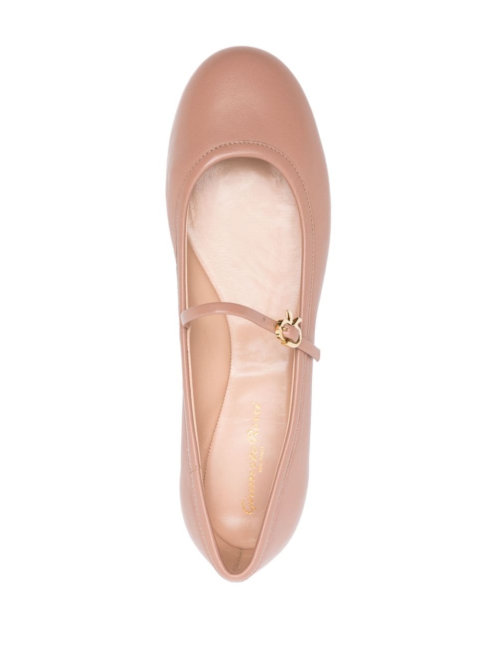 Gianvito Rossi Leather Ballet Flats Beige