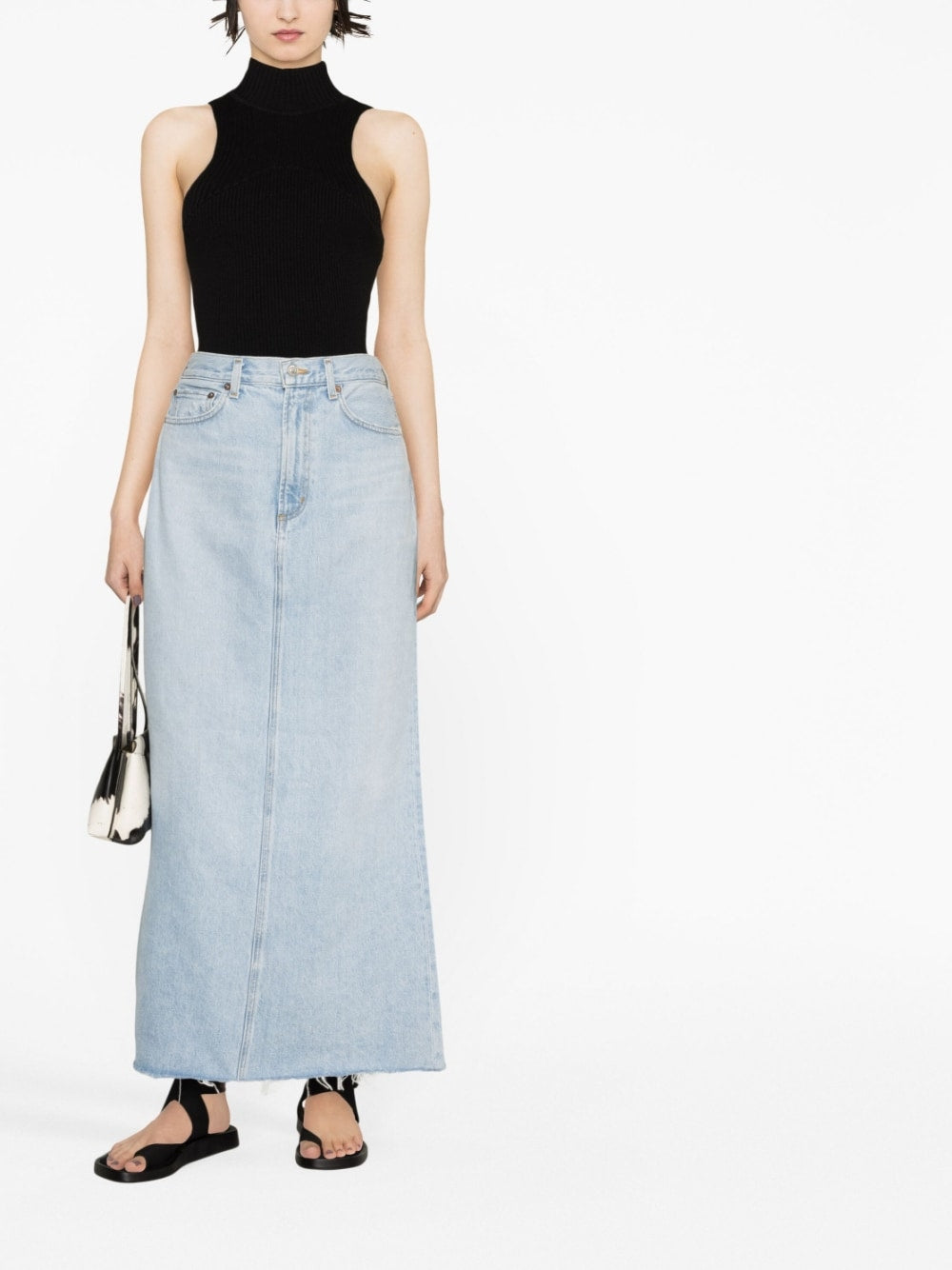 AGOLDE Hilla Denim Maxi Skirt