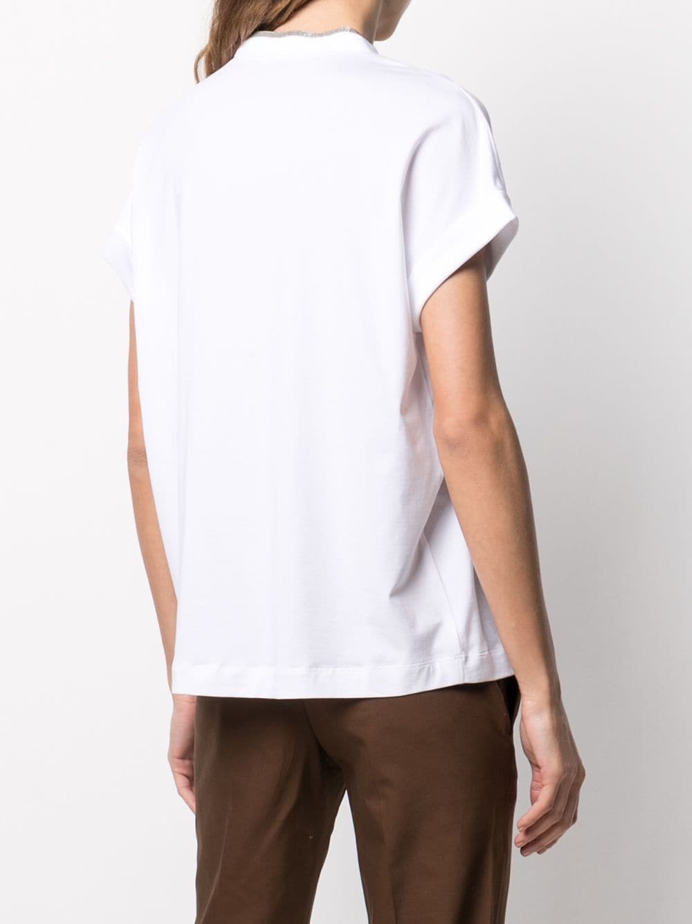 Brunello Cucinelli V-neck T-shirt White