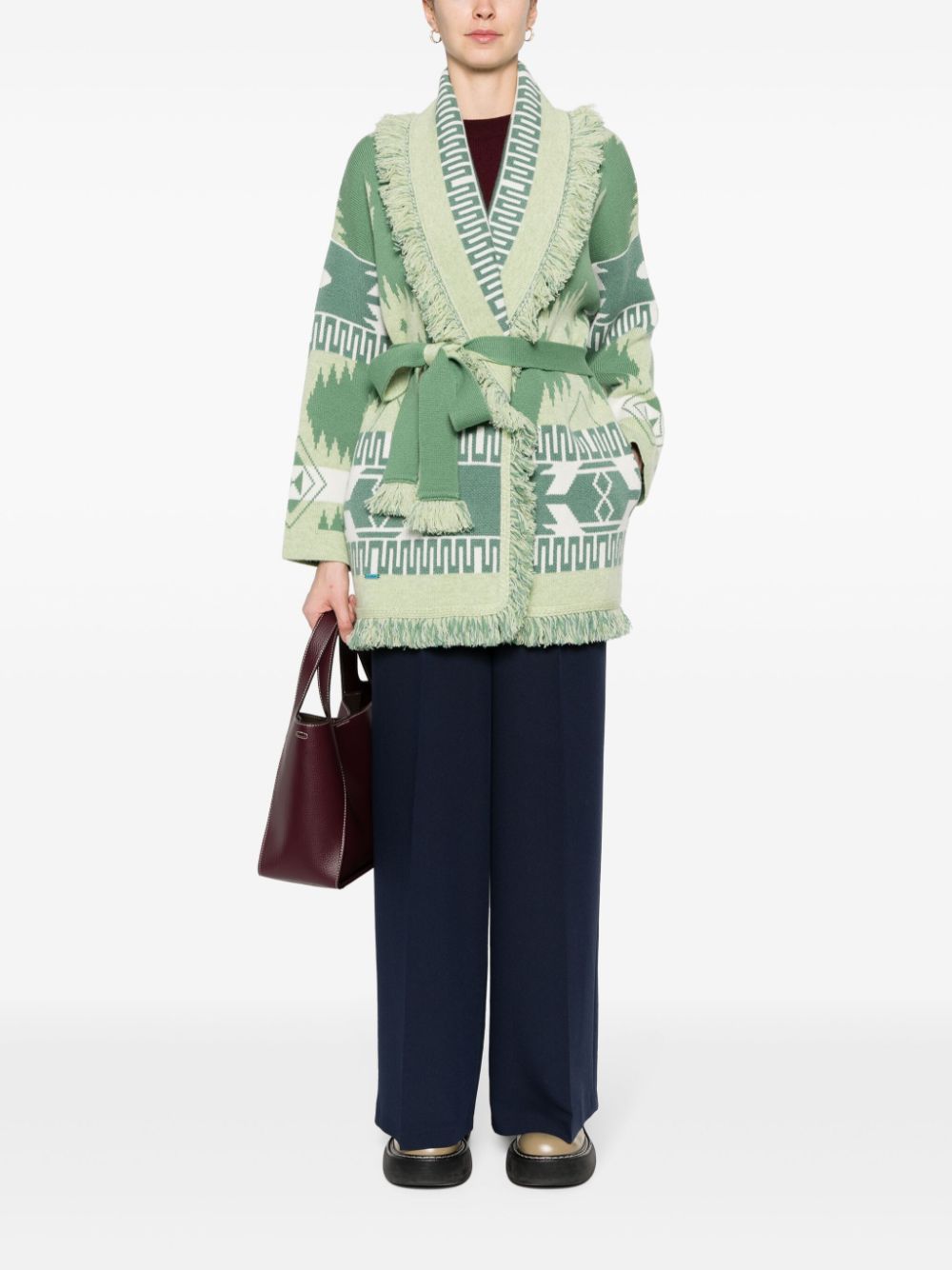 Alanui Cashmere Icon Jacquard Cardigan