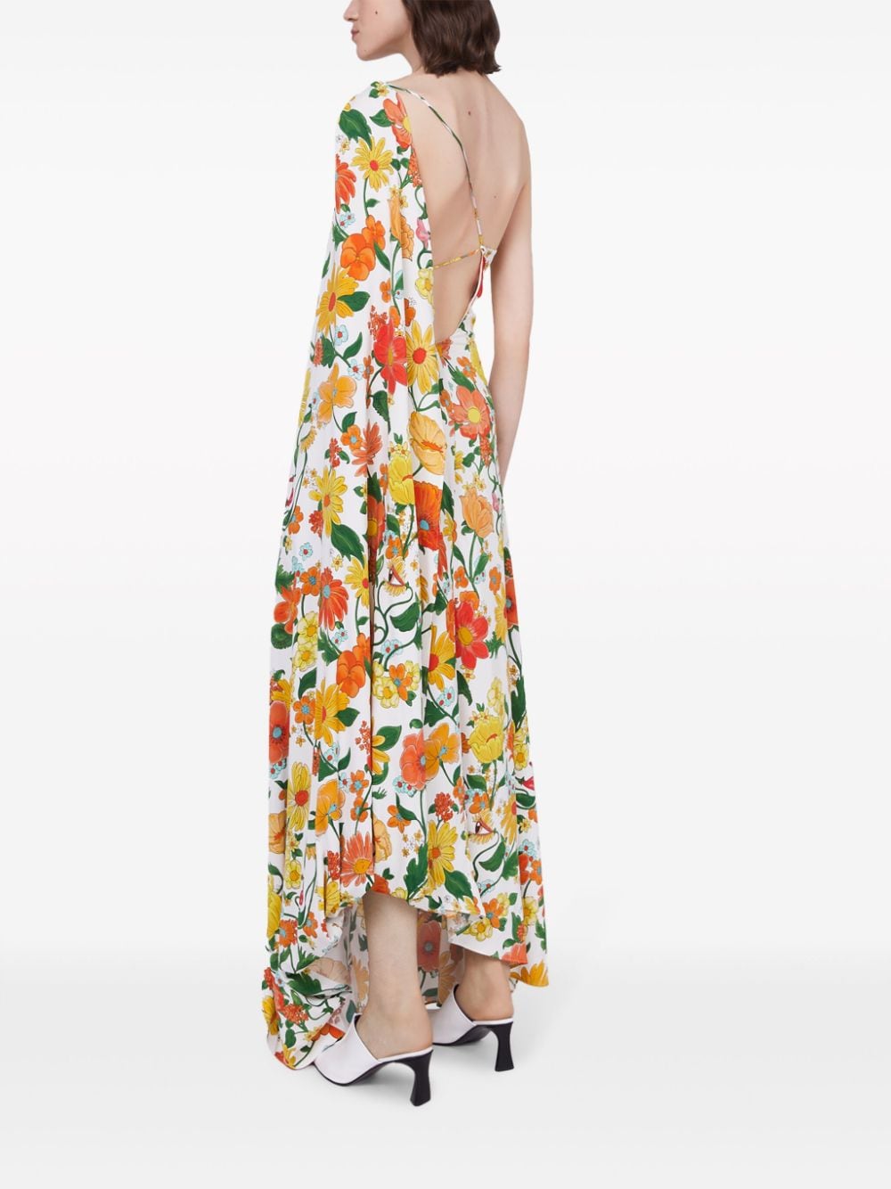 Stella McCartney Floral One-shoulder Long Dress MultiColour