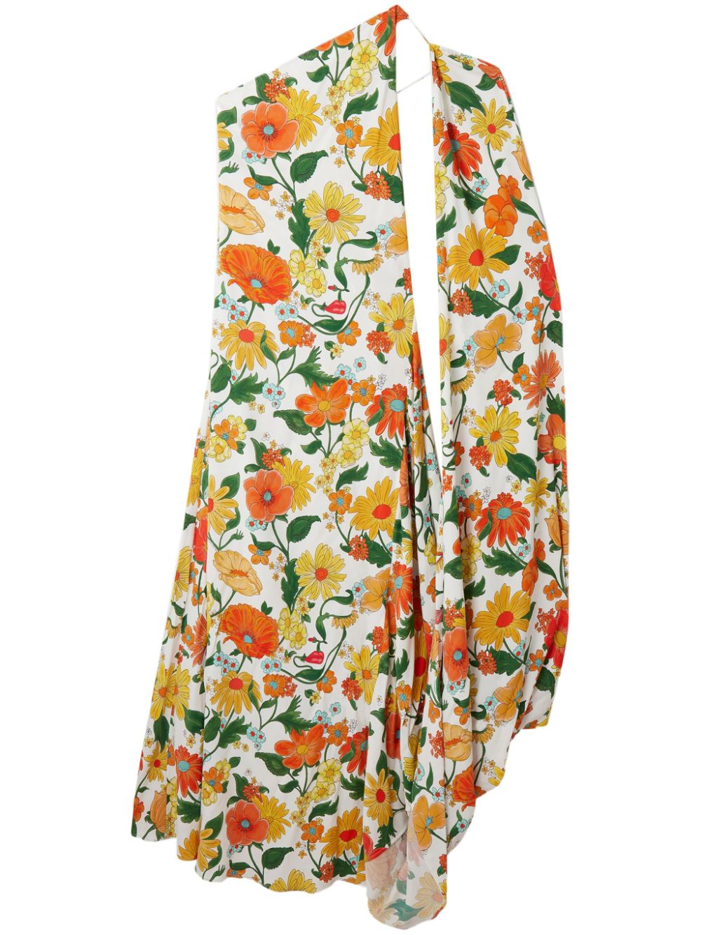 Stella McCartney Floral One-shoulder Long Dress MultiColour