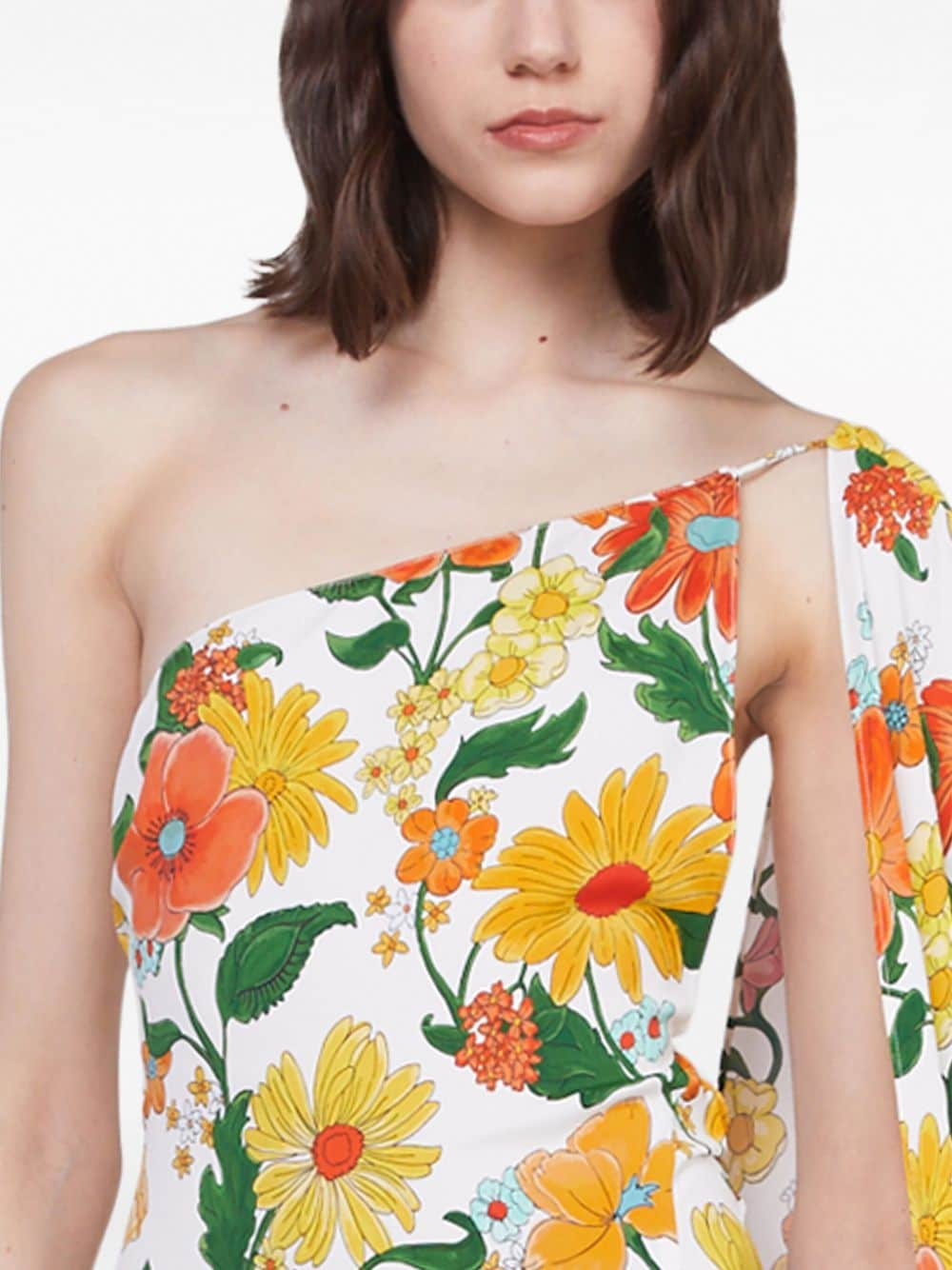 Stella McCartney Floral One-shoulder Long Dress MultiColour