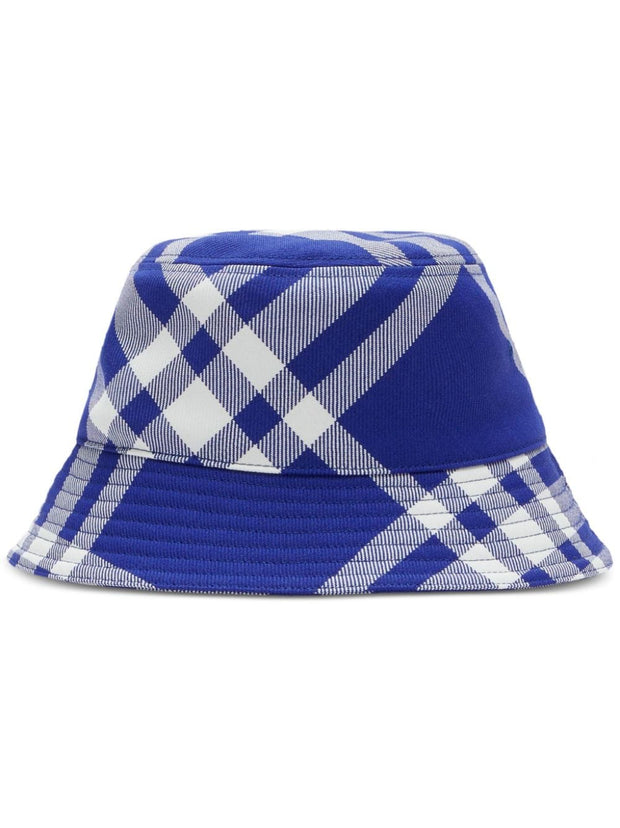 Burberry Check Bucket Hat - Blue