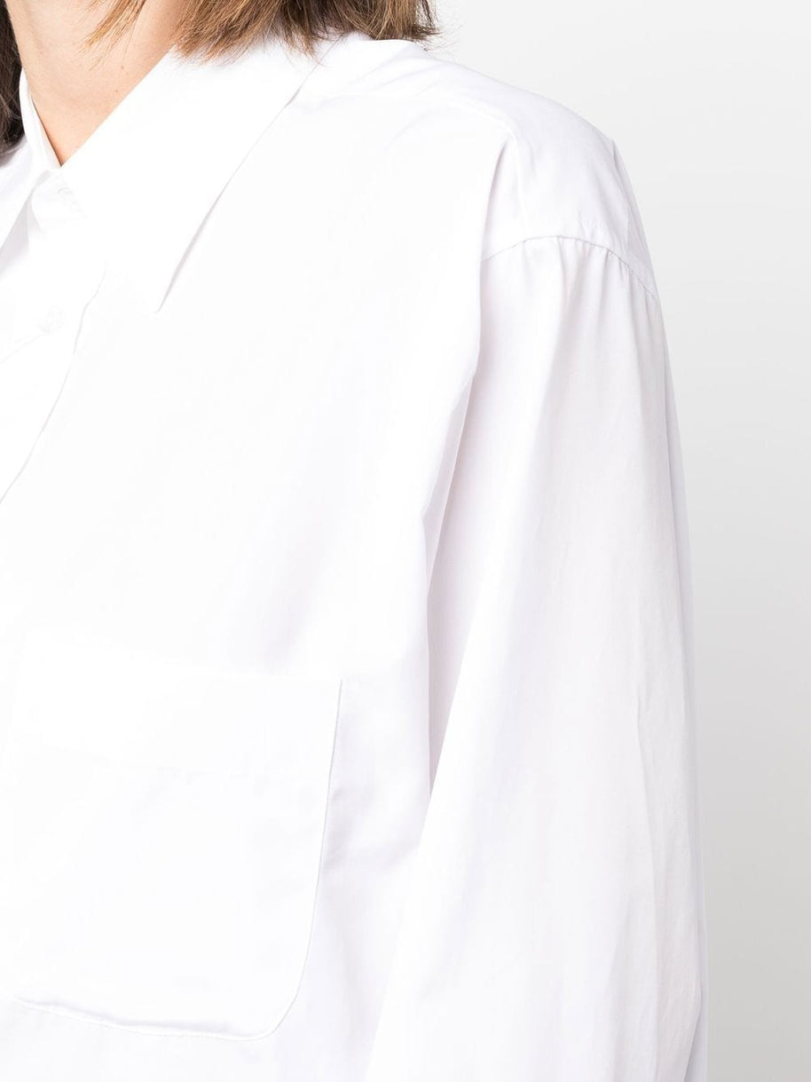 Maison Margiela Long Cotton Poplin Shirt - White