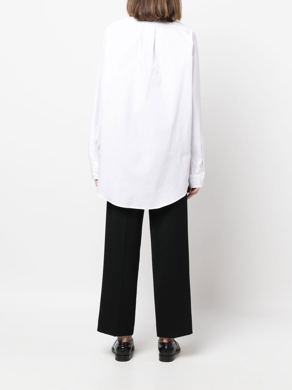 Maison Margiela Long Cotton Poplin Shirt - White